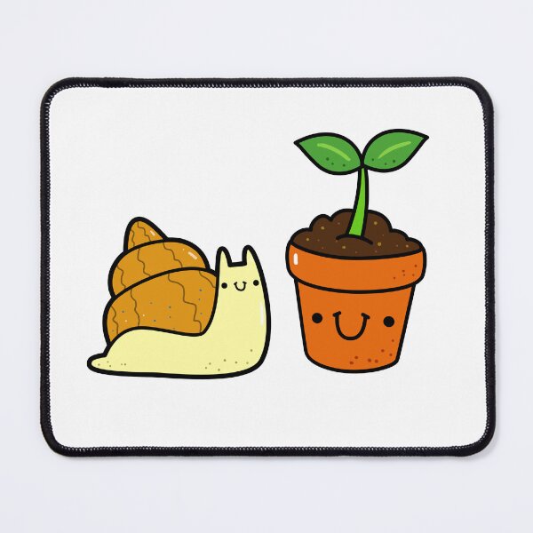 Item preview, Kawaii Snail and Potted Plant designed and sold by kawaiilife.