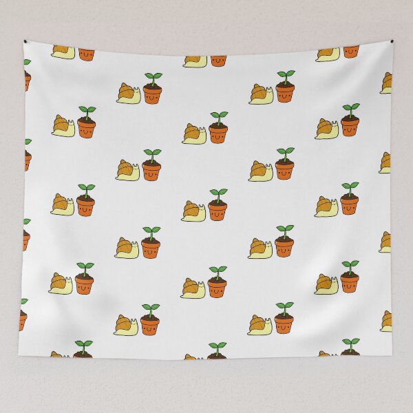 Item preview, Kawaii Snail and Potted Plant designed and sold by kawaiilife.