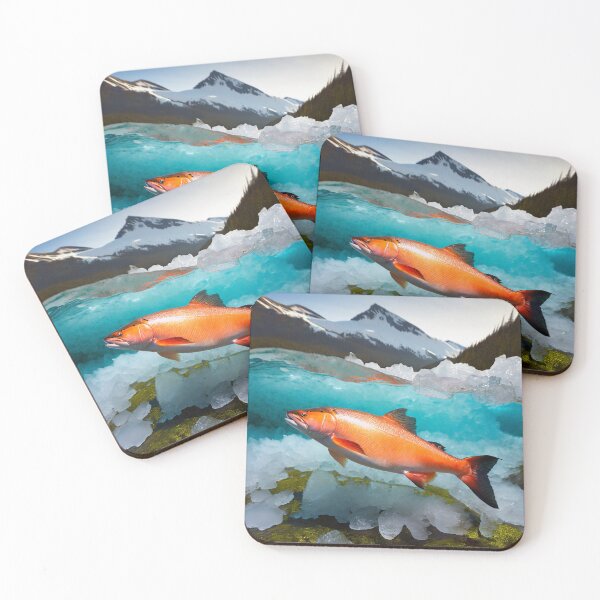 Item preview, MIGRATING ALASKAN KING SALMON designed and sold by PIGCASSOSAIART.