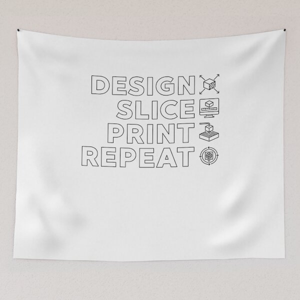 Item preview, Design Slice Print Repeat creative 3D Printing Design designed and sold by venomousvector.
