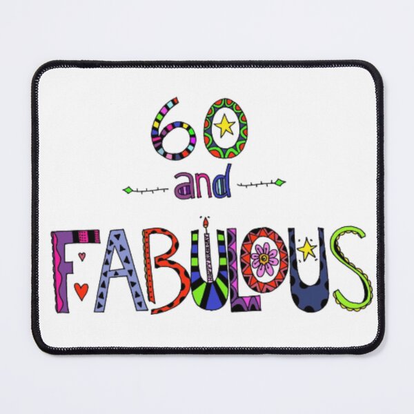 Item preview, 60 and Fabulous / Happy 60th Birthday Colorful Doodle Art designed and sold by zanydoodles.