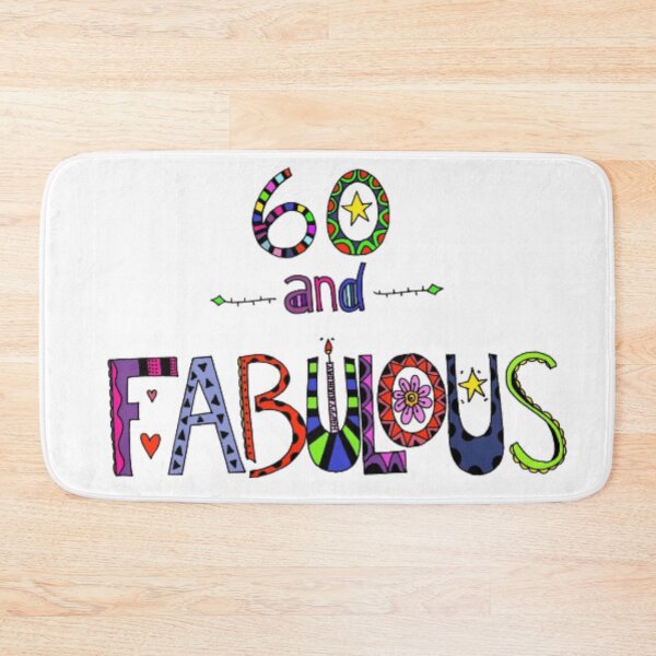 Item preview, 60 and Fabulous / Happy 60th Birthday Colorful Doodle Art designed and sold by zanydoodles.