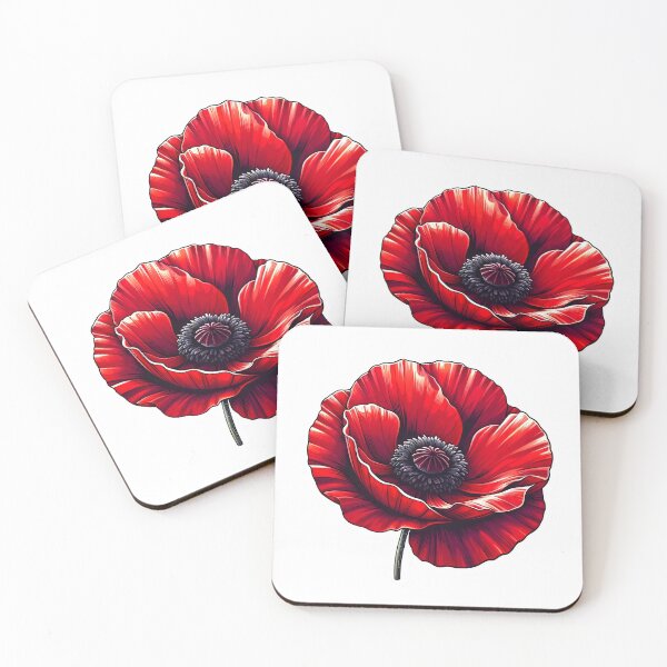 Item preview, Red Poppy of Remembrance Decal designed and sold by KNAA.