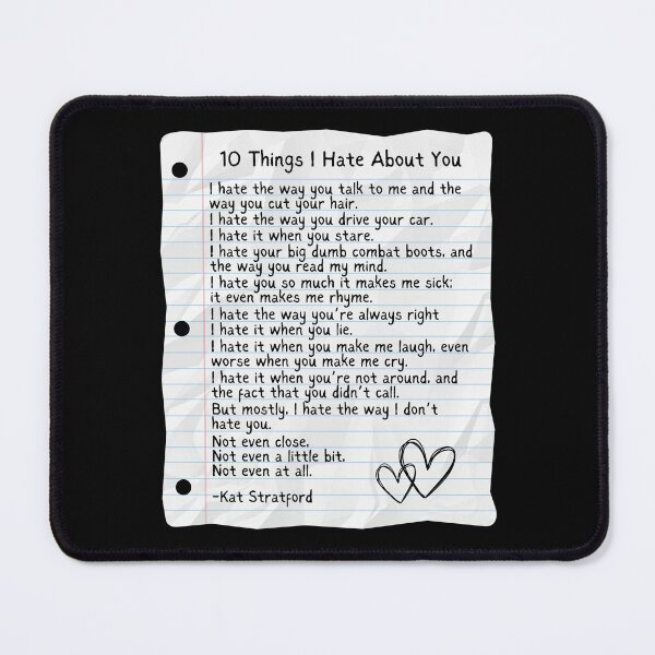 Item preview, Poema 10 cosas que odio de ti designed and sold by L-Designz.