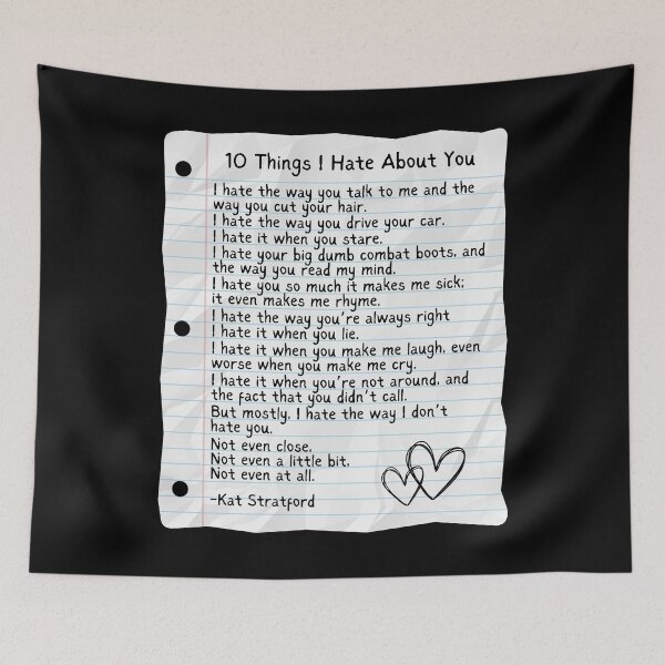 Item preview, 10 Things I Hate About You Poem designed and sold by L-Designz.