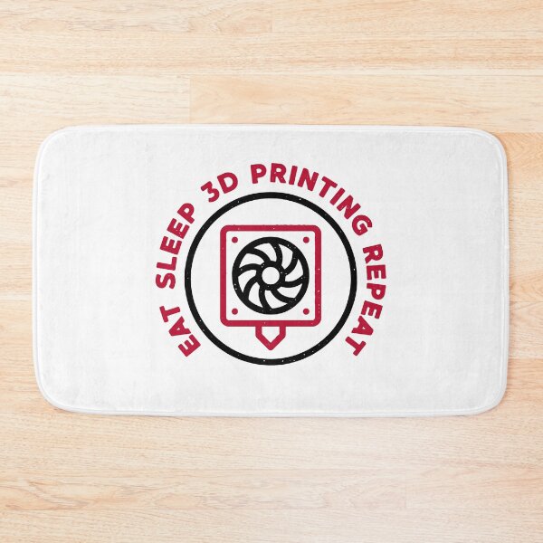 Item preview, Eat Sleep 3D Printing Repeat round distressed Design designed and sold by venomousvector.