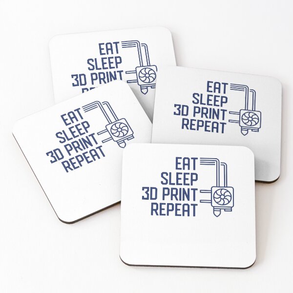 Item preview, Eat Sleep 3D Print Repeat creative funny Printing Design designed and sold by venomousvector.
