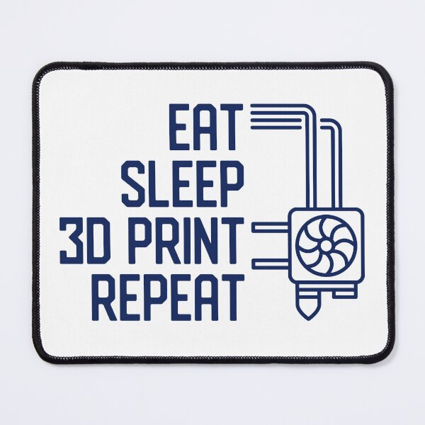 Item preview, Eat Sleep 3D Print Repeat creative funny Printing Design designed and sold by venomousvector.