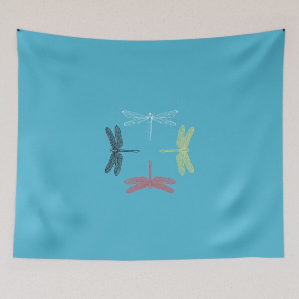 Item preview, Dragonflies Medicine Wheel Four Colors designed and sold by RainbowTribeDsn.