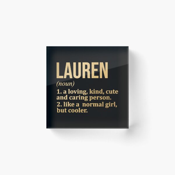 Item preview, Lauren Name Definition in Gold designed and sold by XCIV.