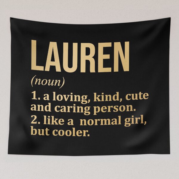 Item preview, Lauren Name Definition in Gold designed and sold by XCIV.