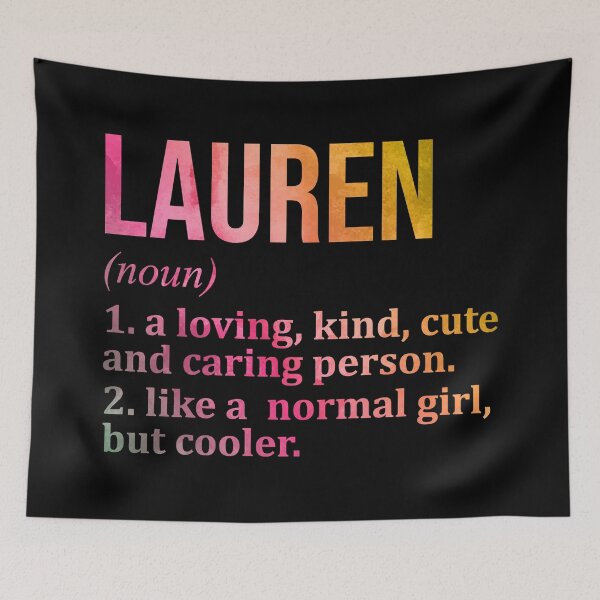 Item preview, Lauren Name Definition in Watercolor designed and sold by XCIV.