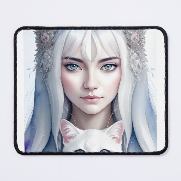 Item preview, white girl with cat designed and sold by Mido-artister.