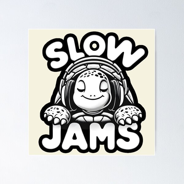 Item preview, Groovy Turtle: Slow Jams - Diseño de reptiles amantes de la música designed and sold by RuyaFab.