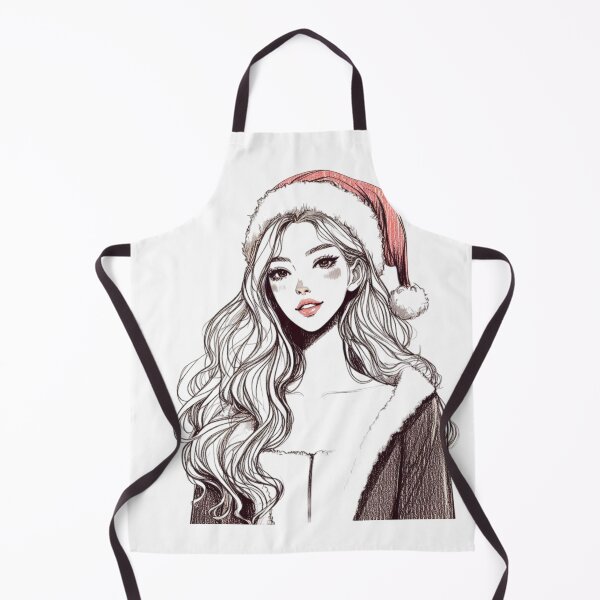 Item preview, Kpop Girl Famous Kpop Singer Christmas Kpop Girl Santa Kpop Sexy Mrs Santa Claus Santa Hat Anime Santa Girl Cute Santa Girl Pink Cheeks Big Eyes Anime | Merry Christmas! designed and sold by FestivePalette.