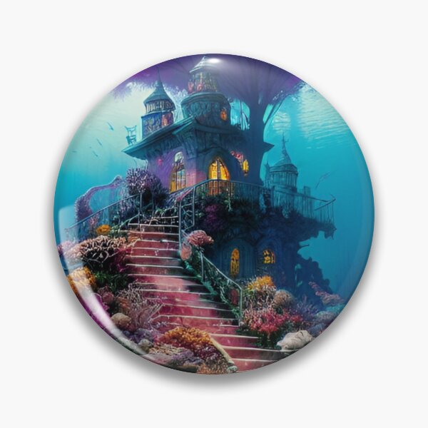 Item preview, AI generated mystical underwater house designed and sold by Tinkerbell678.
