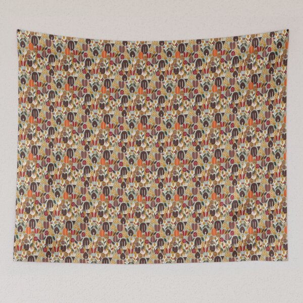 Aperçu de l'œuvre Muted Autumn / Soft Autumn pattern, skin-tone matching, personal color analysis, PCA, mid century modern créée et vendue par look4seasons.