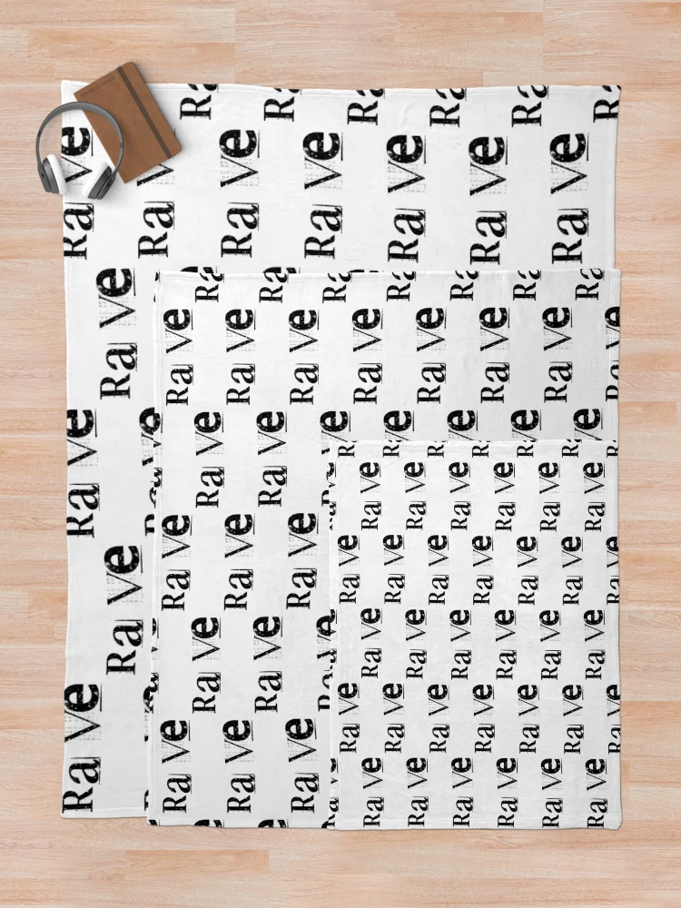Thumbnail 5 of 6, Throw Blanket, Ransom Note Rave designed and sold by Designorigin.