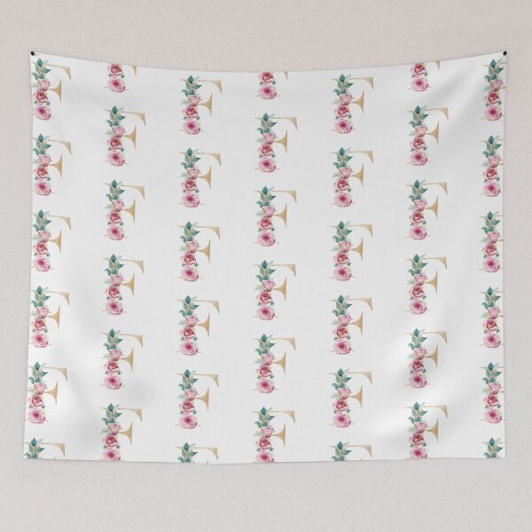 Item preview, Watercolor floral letter F  designed and sold by tapilipa.