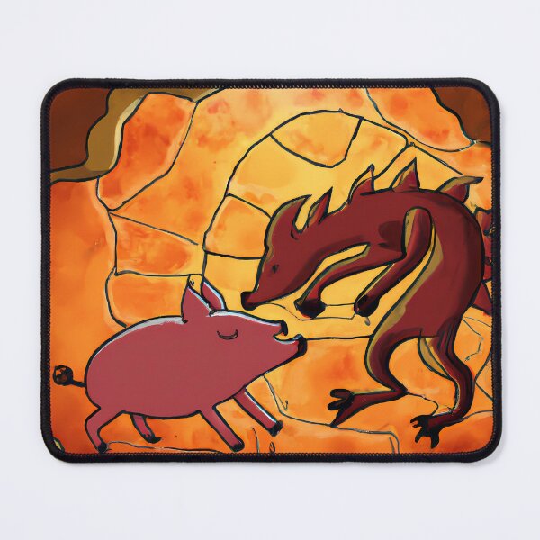 Item preview, Dragon and Pig modern cave painting designed and sold by mea98pkl.