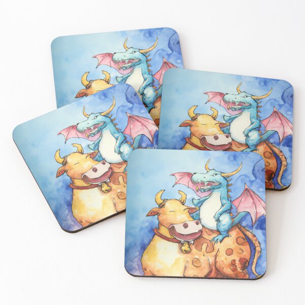 Item preview, Dragon and Cow Watercolour designed and sold by mea98pkl.