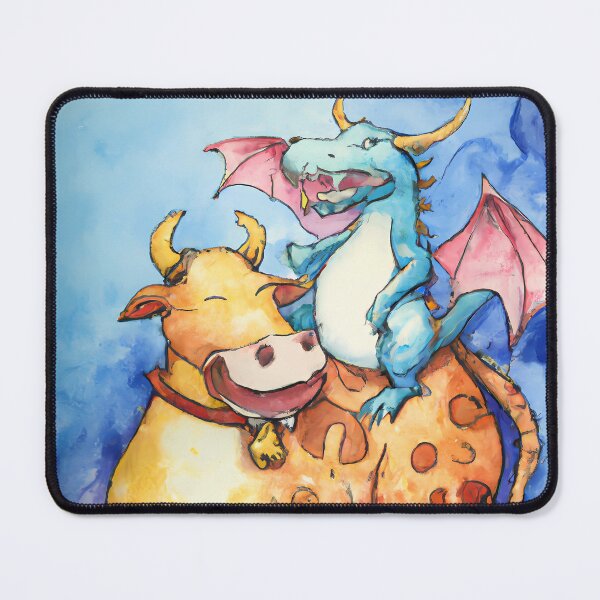 Item preview, Dragon and Cow Watercolour designed and sold by mea98pkl.