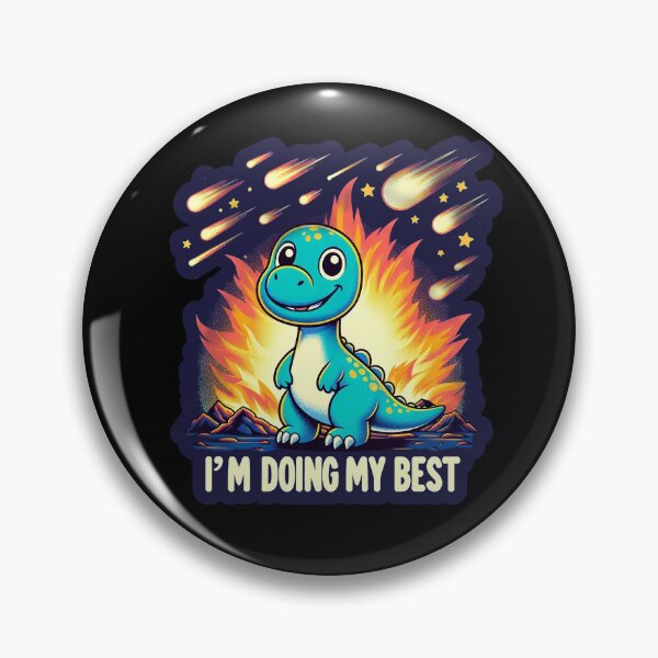 Item preview, Blazing Comet Trails with Happy Blue Dino - Keep Shining! designed and sold by RuyaFab.