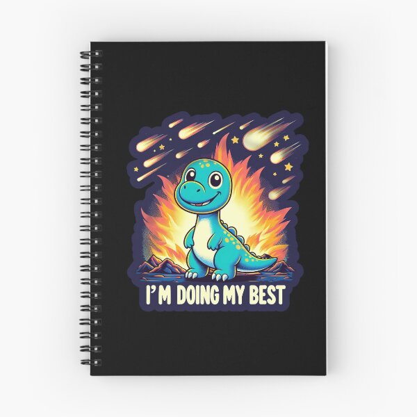 Item preview, Blazing Comet Trails with Happy Blue Dino - Keep Shining! designed and sold by RuyaFab.