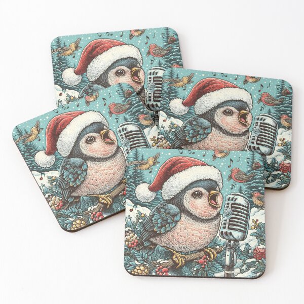 Item preview, Santa Bird Christmas Singing Cute Bird with Scarf | Funny Christmas Bird Cute Funny Animal Lover Christmas Bird Lovers  designed and sold by FestivePalette.