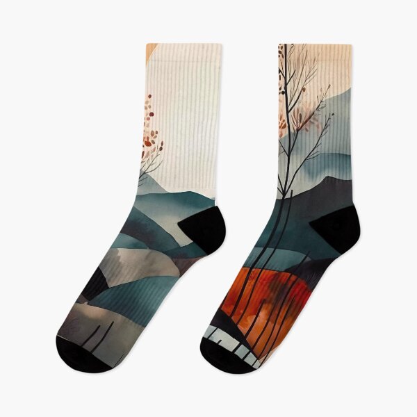 Item preview, Watercolor Sunset in the mountains designed and sold by haroulita.