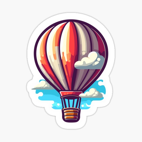 Item preview, Hot Air Balloon Escape Sticker designed and sold by Pattern-Parade.