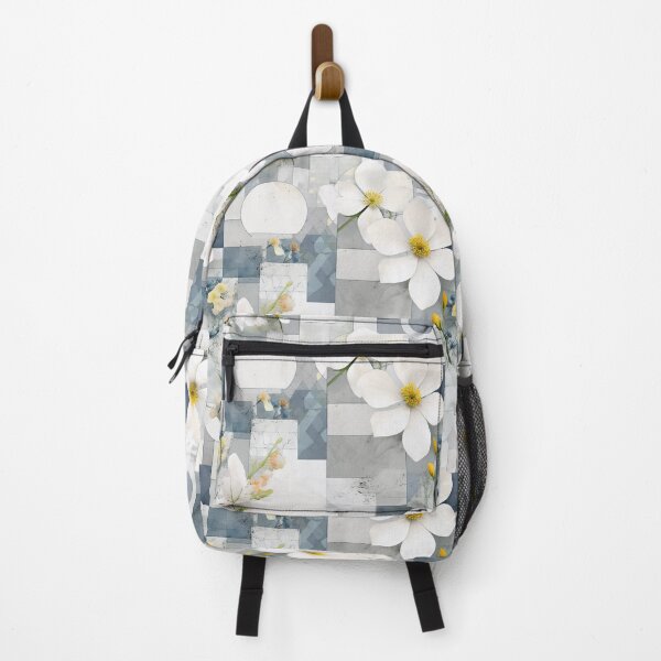 Item preview, Pastel Petals and Concrete Geometry - an Urban Botanic Abstraction Pattern designed and sold by Dazzling Studio Art.