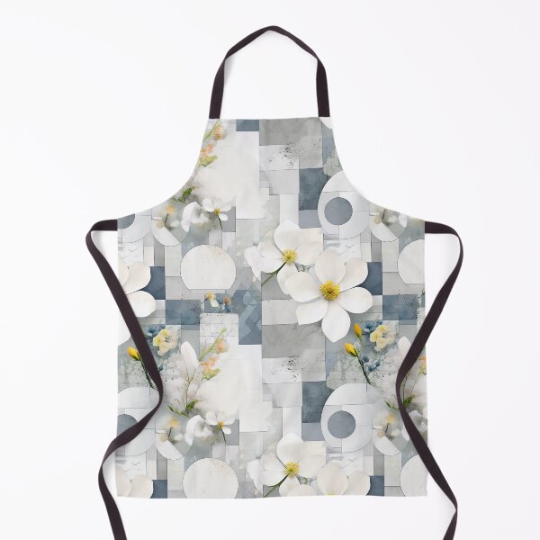Item preview, Pastel Petals and Concrete Geometry - an Urban Botanic Abstraction Pattern designed and sold by Dazzling Studio Art.