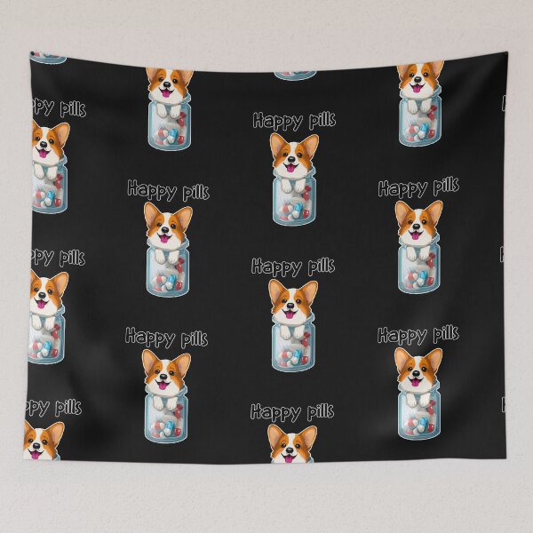 Item preview, Funny Orgie Gift, Happy Pills, Corgie Dog designed and sold by LusterCraft.