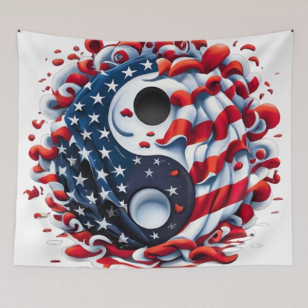 Item preview, Yin and Yang, Stars and Stripes designed and sold by Lisa Pearlman.