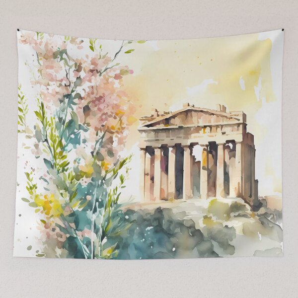 Item preview, Watercolor Parthenon Acropolis designed and sold by haroulita.