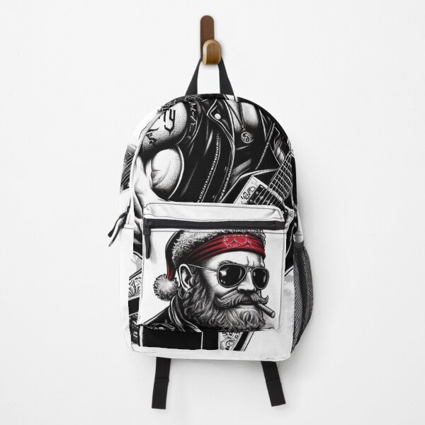 Item preview, Metalhead Santa Claus Hardcore Rock Santa Naughty Santa | Santa Claus Playing Guitar in a Rock Band | Santa with Tattoos Rock Christmas Funny Santa designed and sold by FestivePalette.