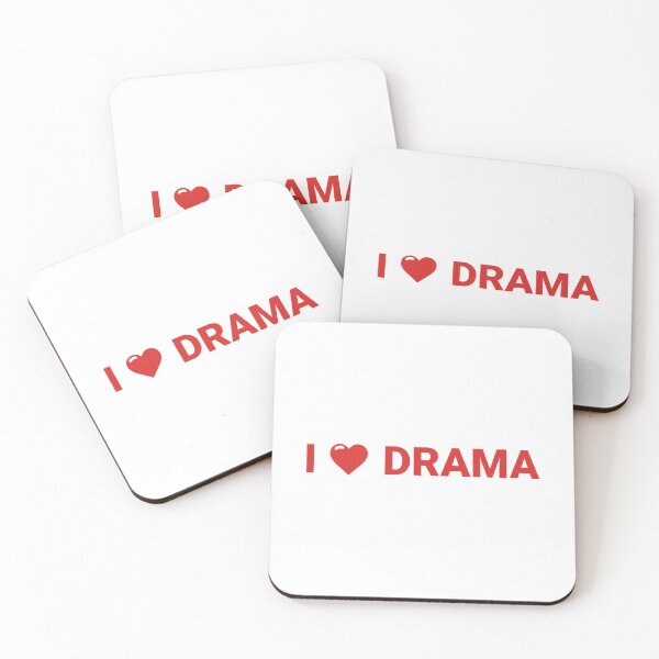 Item preview, I Love Drama Bold Heart Design in red font designed and sold by KikiValley.