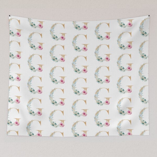 Item preview, Watercolor floral letter G designed and sold by tapilipa.
