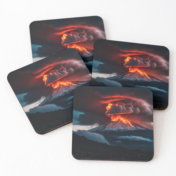 Item preview, Volcano eruption with lava flow designed and sold by AnnArtshock.