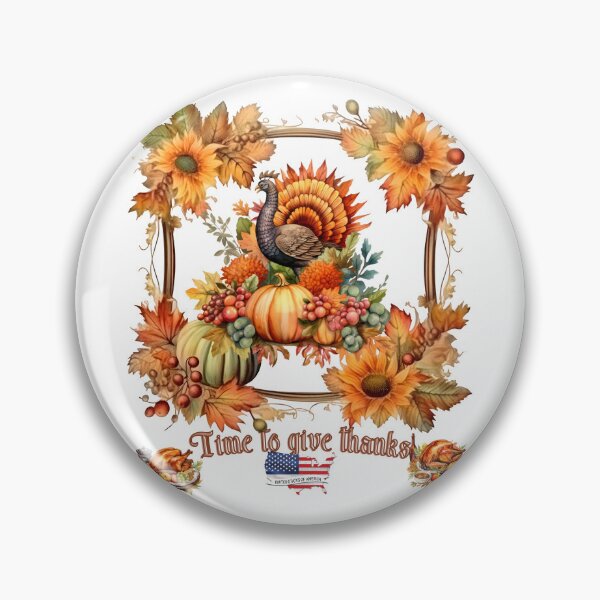 Item preview, Vintage Thanksgiving Turkey Autumn Design with American Flag designed and sold by SwanAndStone.