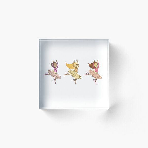 Smiley Ballerinas Acrylic Block
