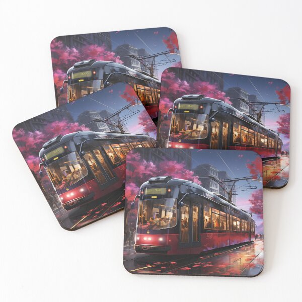 Item preview, Sunset Reflections on the City Tramline designed and sold by oanaunciuleanu.