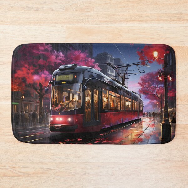 Item preview, Sunset Reflections on the City Tramline designed and sold by oanaunciuleanu.