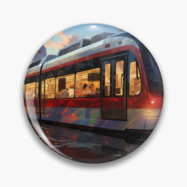 Artikelvorschau, Sonnenuntergangsreflexionen auf der Straßenbahnlinie der Stadt entworfen und verkauft von oanaunciuleanu.
