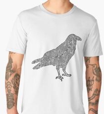 Crow TShirt Minimalist Outline Silhouette Men's Premium T-Shirt