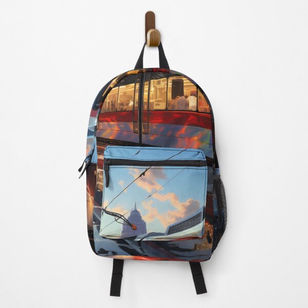 Item preview, Sunset Reflections on the City Tramline designed and sold by oanaunciuleanu.