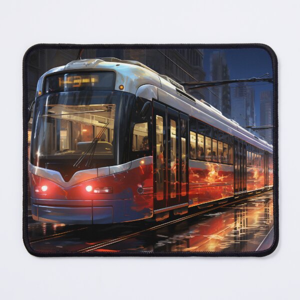 Item preview, Sunset Reflections on the City Tramline designed and sold by oanaunciuleanu.