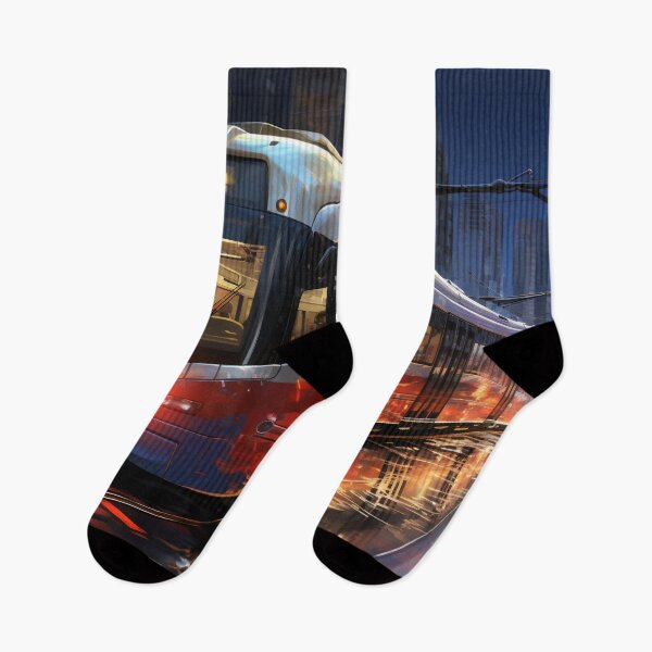 Item preview, Sunset Reflections on the City Tramline designed and sold by oanaunciuleanu.