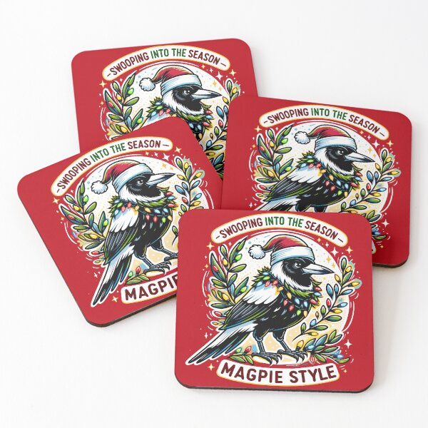 Item preview, Swooping Into The Season – Magpie Style! Aussie Christmas designed and sold by OptimaArt.